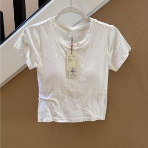 CALIA White Ribbed Women's Top